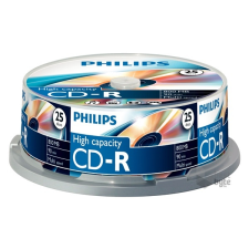 Philips CD-R80CB 52x cake box lemez 25db/csomag írható és újraírható média
