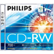 Philips CD-RW 80 12x vastag tok 1db/cs (1-es címke) írható és újraírható média