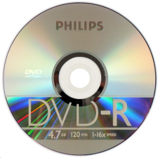 Philips DVD-R 4.7GB 16X DVD lemez slim tokos (-r4716xslim) írható és újraírható média