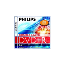 Philips DVD+R 8,5 Gb 8x kétrétegű normál tok (1-es címke) írható és újraírható média