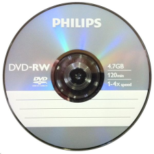 Philips DVD-RW 4.7GB 4X DVD lemez (-rw474x) írható és újraírható média