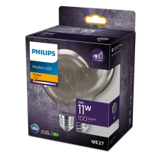 Philips Globe LED izzó E27 G93 2W = 11W 100lm 1800K melegszálas füst PHILIPS izzó