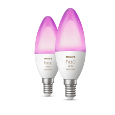 Philips Hue WCA LED Fényforrás 4W 470lm 6500K E14 - Állítható színű (2db) izzó