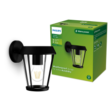 Philips Kerti fali lámpa homlokzati kültéri lámpás E27 IP44 fekete Sunera Philips kültéri világítás