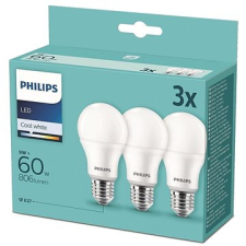 Philips LED 9-60W, E27, 4000K, 3 db világítás
