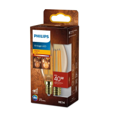Philips LED-es gyertyakörte E14 B35 6W = 40W 470lm 1800K meleg izzószál borostyán PHILIPS izzó