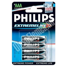 Philips LR03E4B/10 - 4db alkáli elem AAA ULTRA ALKALINE 1,5V ceruzaelem