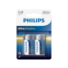 Philips LR14E2B/10 - 2db alkáli elem C ULTRA ALKALINE 1,5V