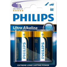 Philips LR20E2B/10 - 2 db alkáli elem D ULTRA ALKALINE 1,5V tölthető elem