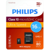 Philips Philips 16Gb microSDHC Class 10 UHS-I U1