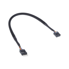  Phobya - HD Audio hoszabító foglalat / dugó 30cm - fekete modding