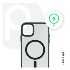 Phoner Apple iPhone 14 Hybrid Mag MagSafe kemény hátlap tok méregzöld (74396) tok és táska