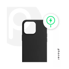 Phoner Apple iPhone 15 Pro Max Magsafe szilikon tok, fekete (90556) (90556) tok és táska