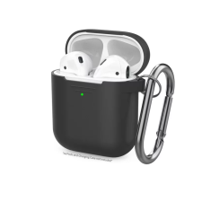 Phoner Simple Apple Airpods 1/2 Szilikon tok - Fekete audió kellék