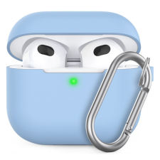 Phoner Simple Apple Airpods 3 szilikon tok akasztóval, éjkék fülhallgató, fejhallgató tok