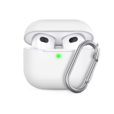 Phoner Simple Apple Airpods 3 Szilikon tok - Fehér (PN-CP-148-WE-FHD) audió kellék