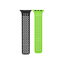 Phoner Spike Apple Watch szilikon szíj, 38/40/41mm, fekete/élénk zöld okosóra kellék
