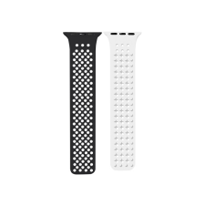 Phoner Spike Apple Watch szilikon szíj, 38/40/41mm, fekete/fehér okosóra kellék
