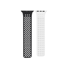 Phoner Spike Apple Watch szilikon szíj, 38/40/41mm, fekete/fehér okosóra kellék