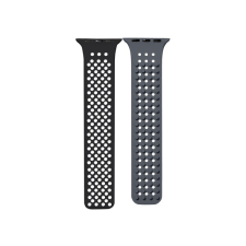 Phoner Spike Apple Watch szilikon szíj, 38/40/41mm, fekete/szürke okosóra kellék