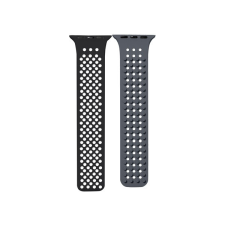 Phoner Spike Apple Watch szilikon szíj, 38/40/41mm, fekete/szürke okosóra kellék