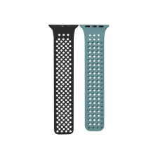 Phoner Spike Apple Watch szilikon szíj 38/40/41mm fekete/zöld (72544) okosóra kellék