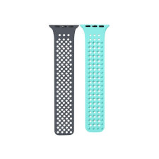 Phoner Spike Apple Watch szilikon szíj, 38/40/41mm, szürke/kék okosóra kellék