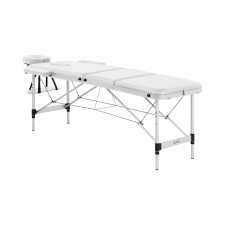 physa Összecsukható masszázságy - 185 x 60 x 59 cm - 180 kg - Fehér szépségápolási bútor