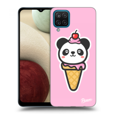 Picasee Átlátszó szilikon tok az alábbi mobiltelefonokra Samsung Galaxy A12 A125F - Ice Cream Panda tok és táska