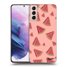 Picasee Fekete szilikon tok az alábbi mobiltelefonokra Samsung Galaxy S21+ G996F - Watermelon tok és táska