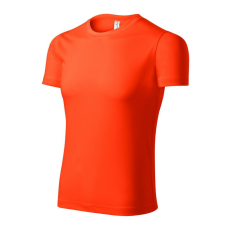 Piccolio P81 Pixel unisex póló neon narancssárga színben