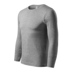 Piccolio Progress LS póló unisex sötétszürke melírozott XS