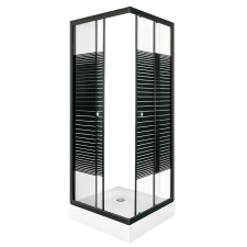 PICO Black stripe 70 szögletes zuhanykabin zuhanytálcával kád, zuhanykabin