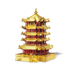 Piececool 3D puzzle, Sárga torony, Fém, 406 részes puzzle, kirakós