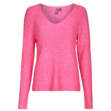 Pieces Pulóverek ELLEN V NECK Rózsaszín EU XL
