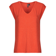 Pieces Rövid ujjú pólók PCBILLO TEE LUREX STRIPES Piros EU M