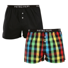 Pietro Filipi 2PACK férfi bő szárú boxeralsók Pietro Filipi többszínű (2TC001) M