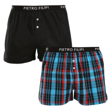 Pietro Filipi 2PACK férfi bő szárú boxeralsók Pietro Filipi többszínű (2TC002) L férfi alsó