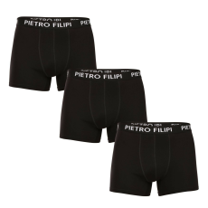 Pietro Filipi 3PACK Férfi boxeralsó Pietro Filipi fekete (3BCL002) M
