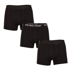 Pietro Filipi 3PACK Férfi boxeralsó Pietro Filipi fekete (3BCL005) L