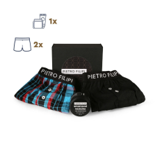 Pietro Filipi Férfi ajándékkészlet 2PACK bő szárú boxeralsók és vazelin az intim részekre Pietro Filipi (3PGZ1) XL