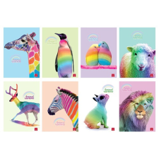 PIGNA Füzet Pigna Animal Rainbow A/4 tűzött 38 lapos kockás füzet