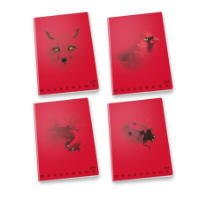 PIGNA Füzet Pigna Monocromo Red A/4 tűzött 38 lapos kockás füzet