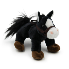 Pihe-puha plüss lovacska, fekete - 18 cm plüssfigura