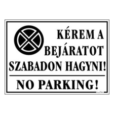 Piktogram Kérem a bejáratot szabadon hagyni fehér információs címke