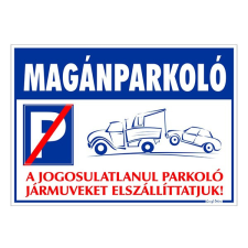 - Piktogram Magánparkoló tábla 25X35 információs címke