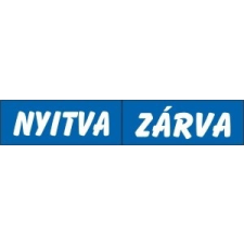  Piktogram nyitva-zÁrva (kÉtold. tÁbla) kÉk információs címke
