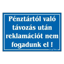  Piktogram Pénztártól való távozás után… fehér információs címke