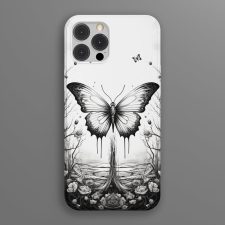  Pillangó telefontok (Fekete-fehér) tok és táska