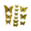  Pillangós tortadekoráció, csillogós-12 db - Arany